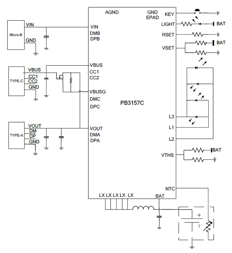 典型应用电路图PB3157C