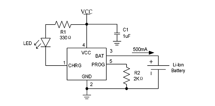 HT4054V 典型应用电路图