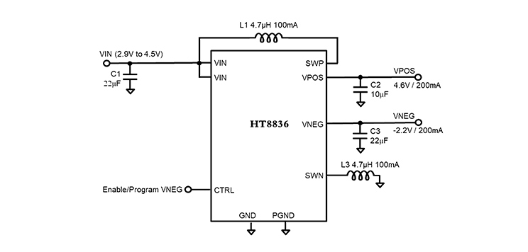 HT8836J典型应用电路图