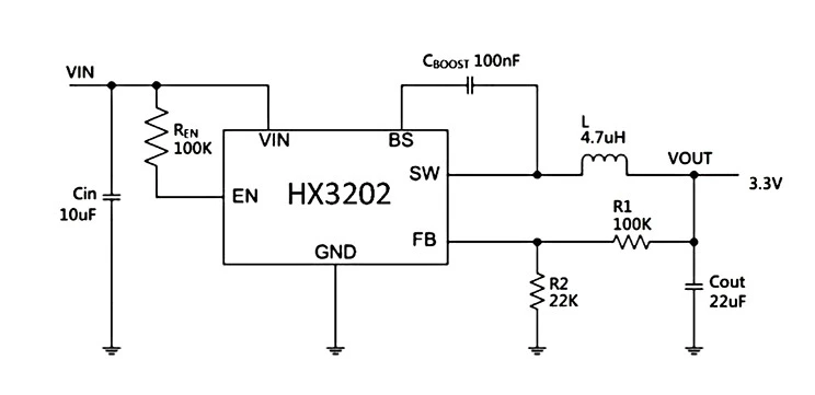 HX3202典型应用电路图