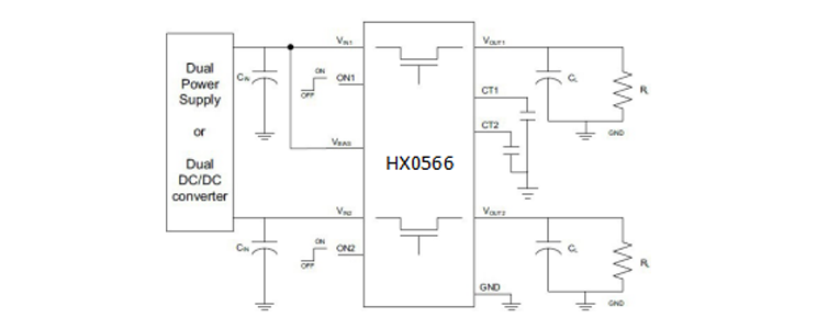 典型应用电路图HX0566