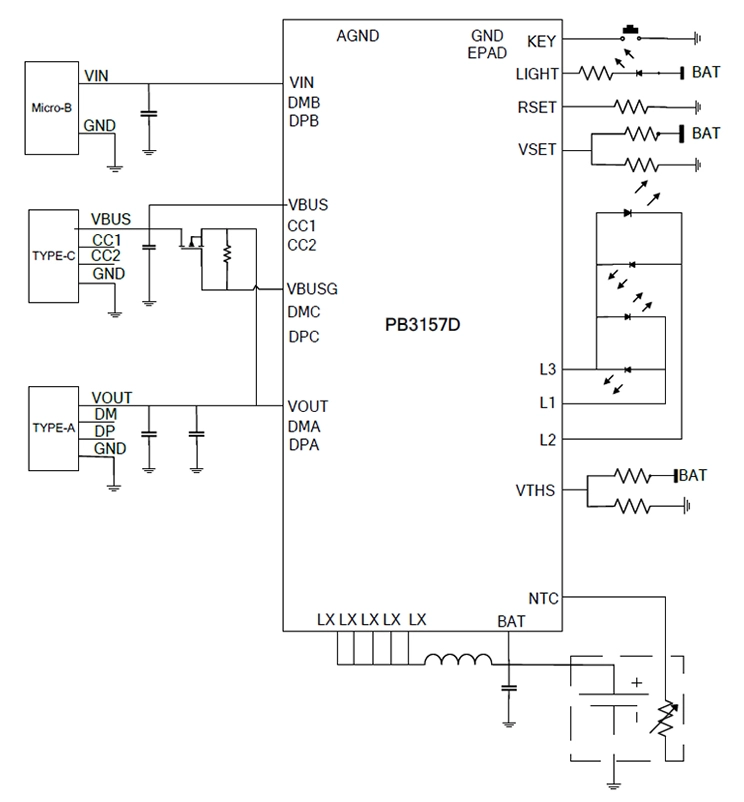典型应用电路图PB3157D