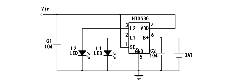 HT3530 典型应用电路图