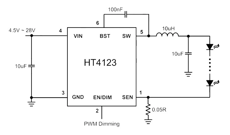 HT4123典型应用电路图