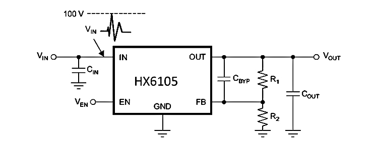 HX6105 典型应用电路图