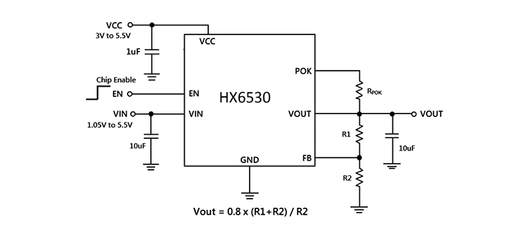 HX6530典型应用电路图